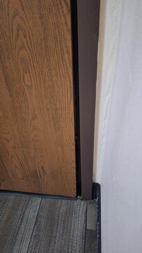 There's a gap in the door and you can see through when you are in the hallway like are you really serious.