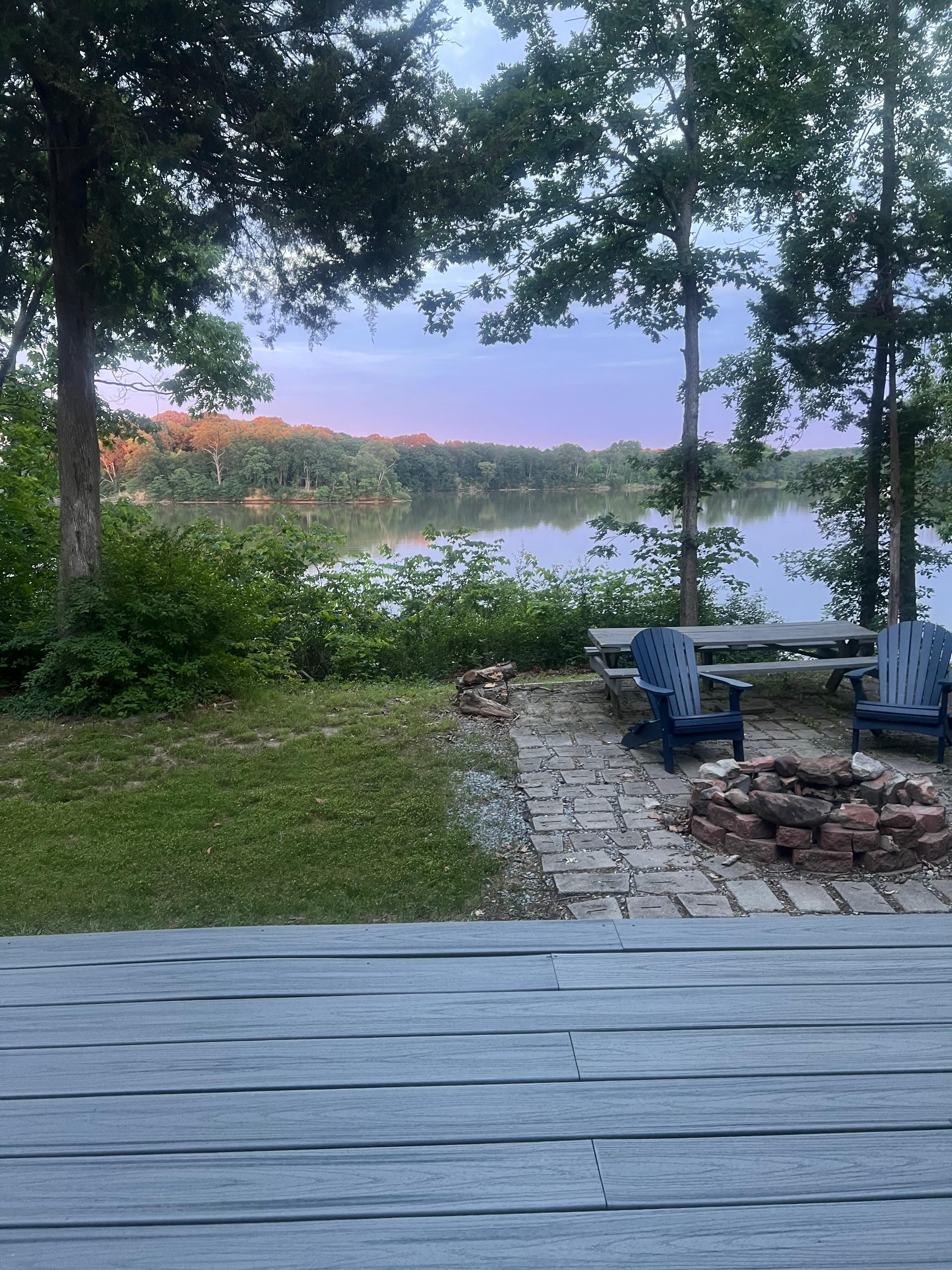 View out of family room/kitchen. 