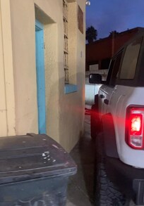 Showing car parked as close in as possible