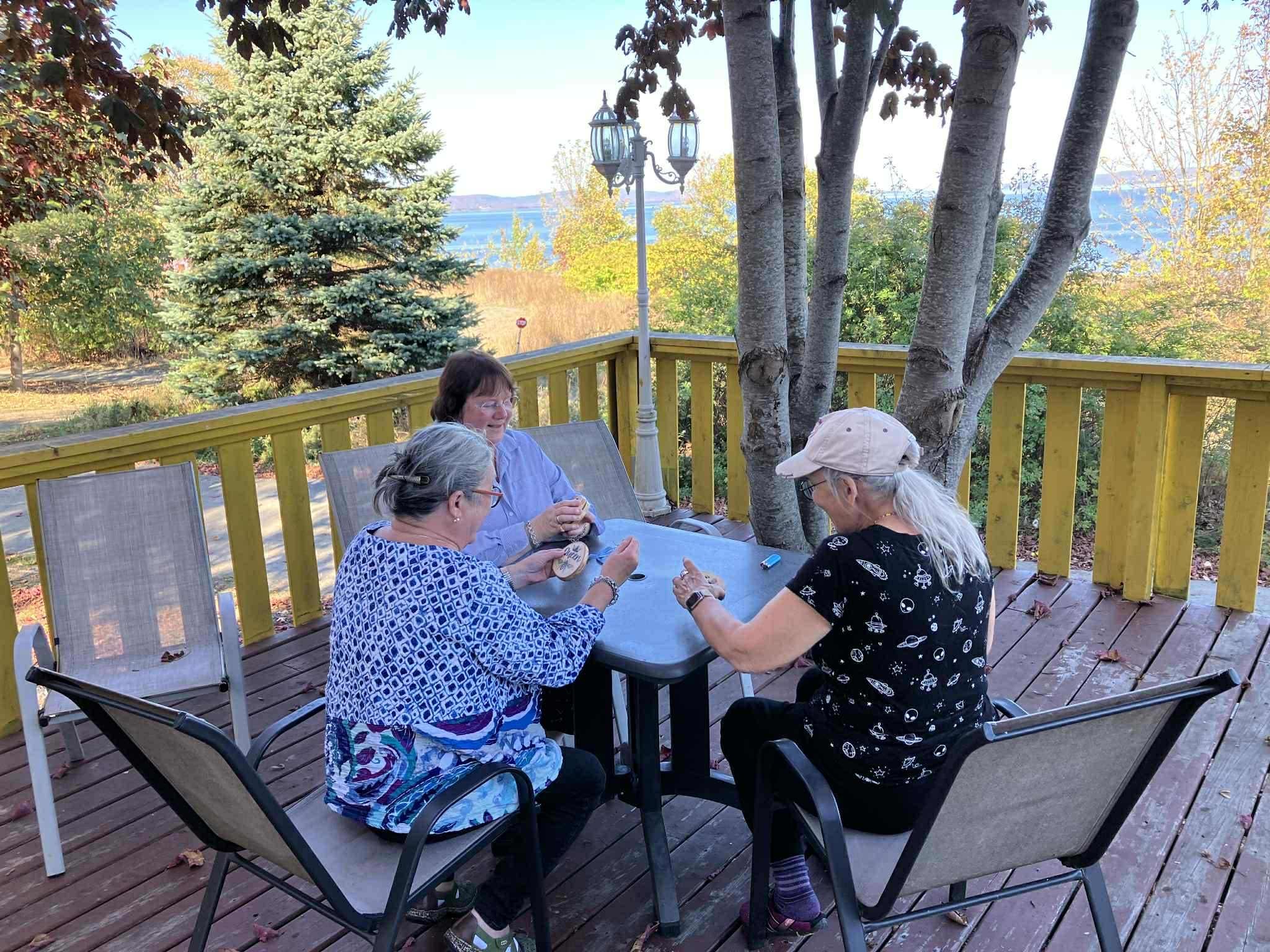 The outside patio was lovely 