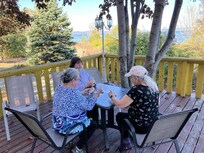 The outside patio was lovely