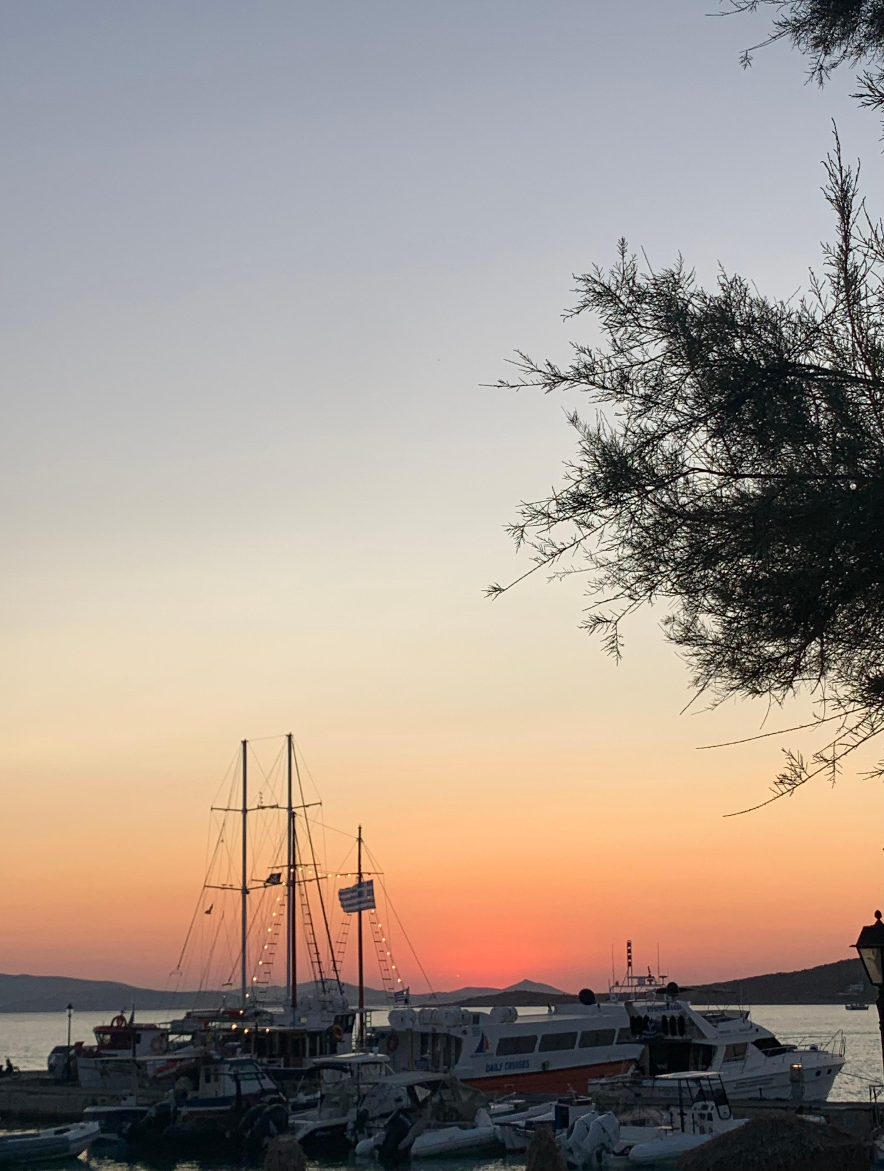 Sunset Agia Anna Port