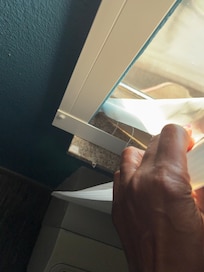 Window shade glued shut