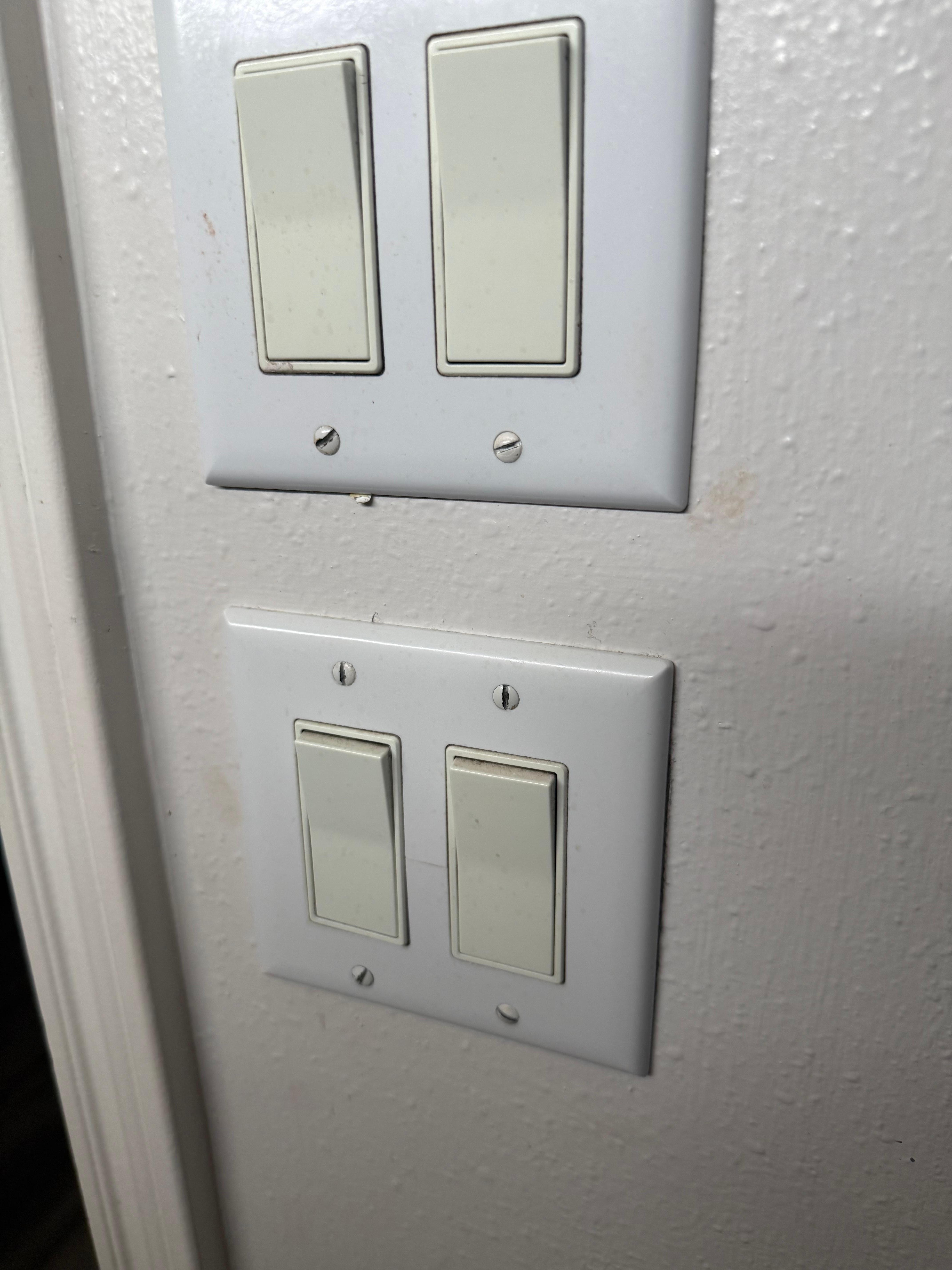 Smudges on the walls and switches 