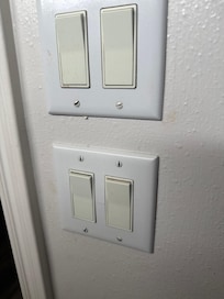 Smudges on the walls and switches