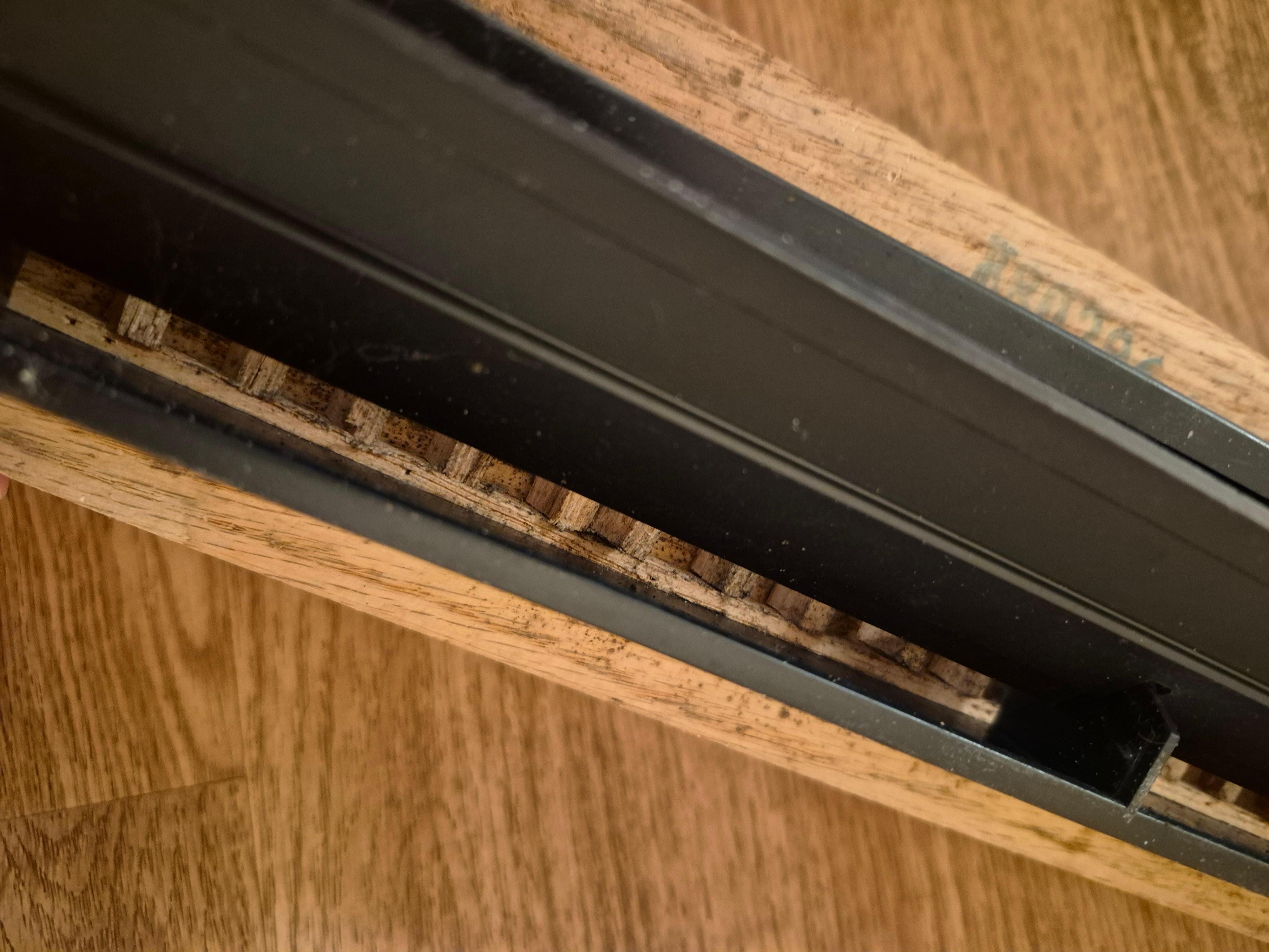 Bottom of air vent cover in dining room 