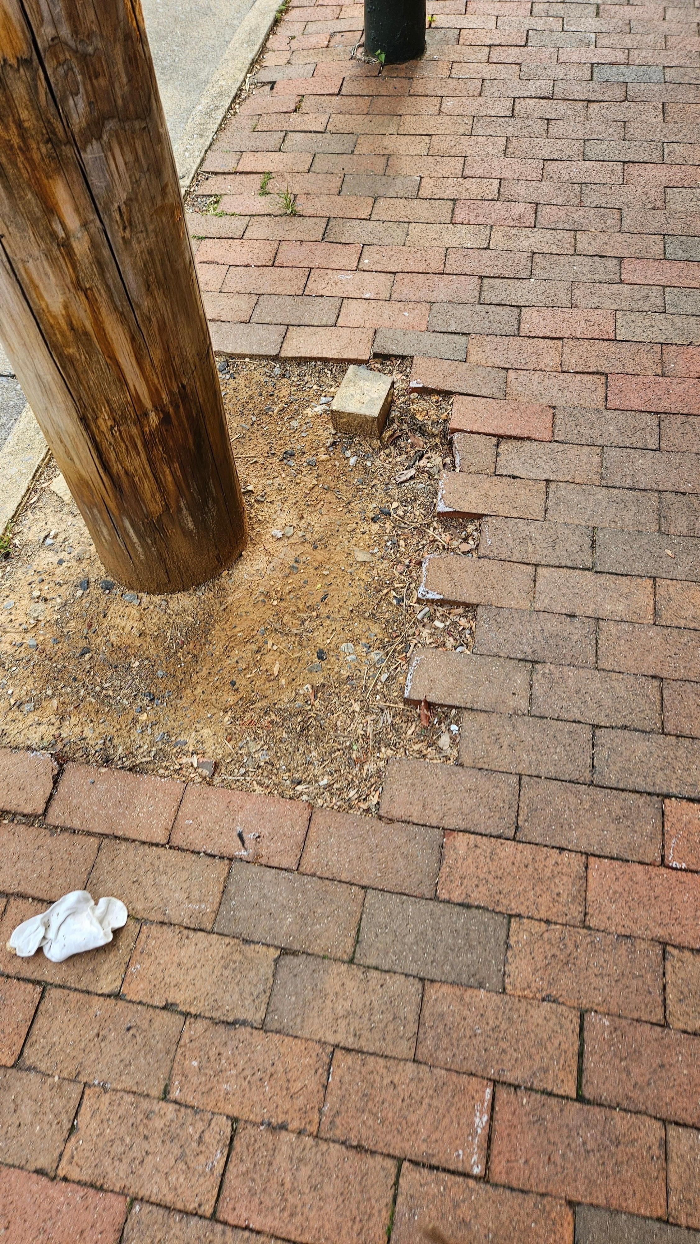 Tripping hazards outside the building