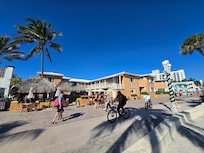 Hotel and Tiki bar along the Boardwalk