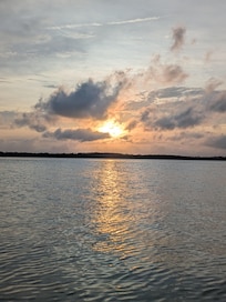 Lowland fishing at sunset