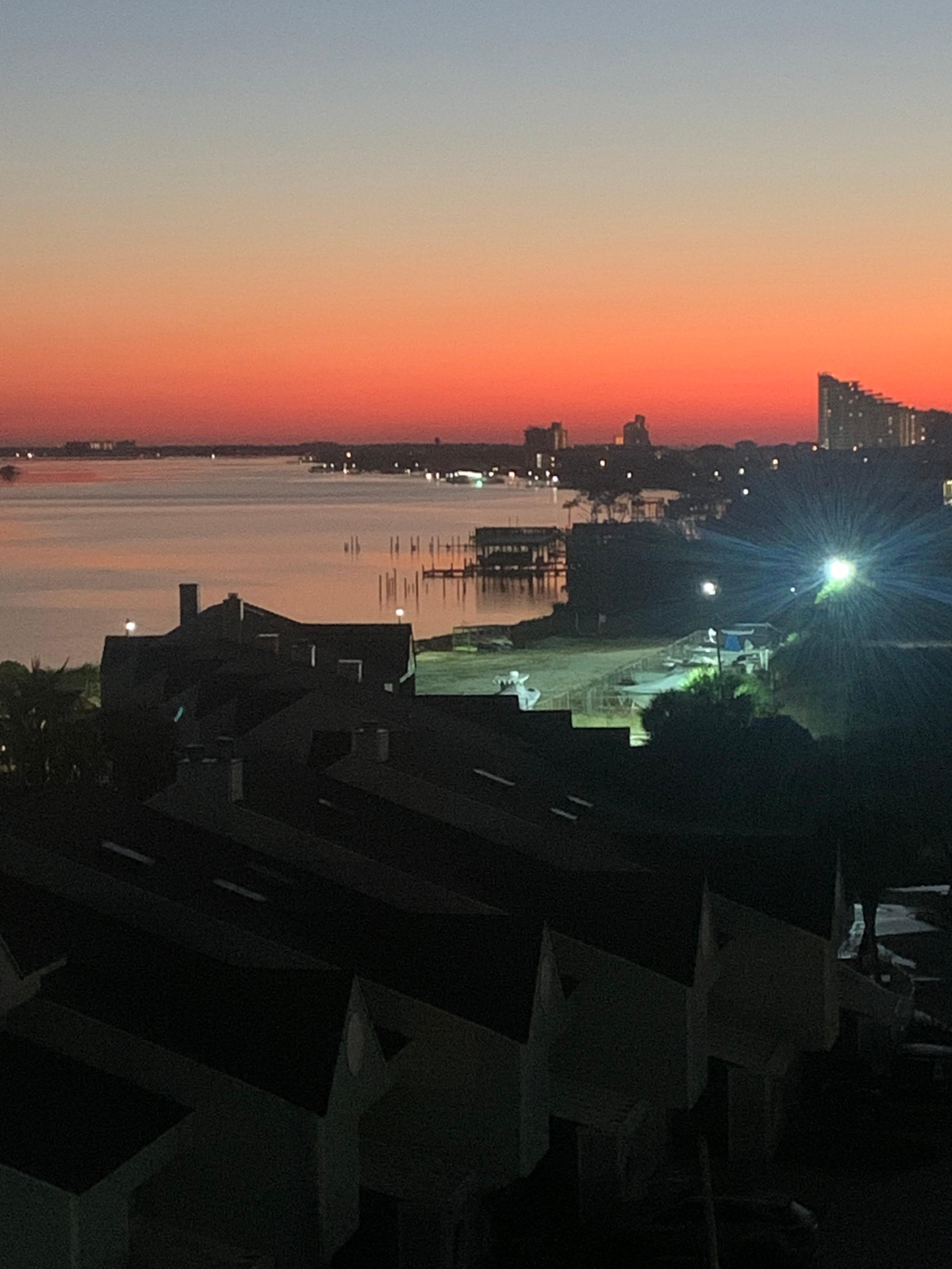 Sunrise view from the back balcony.