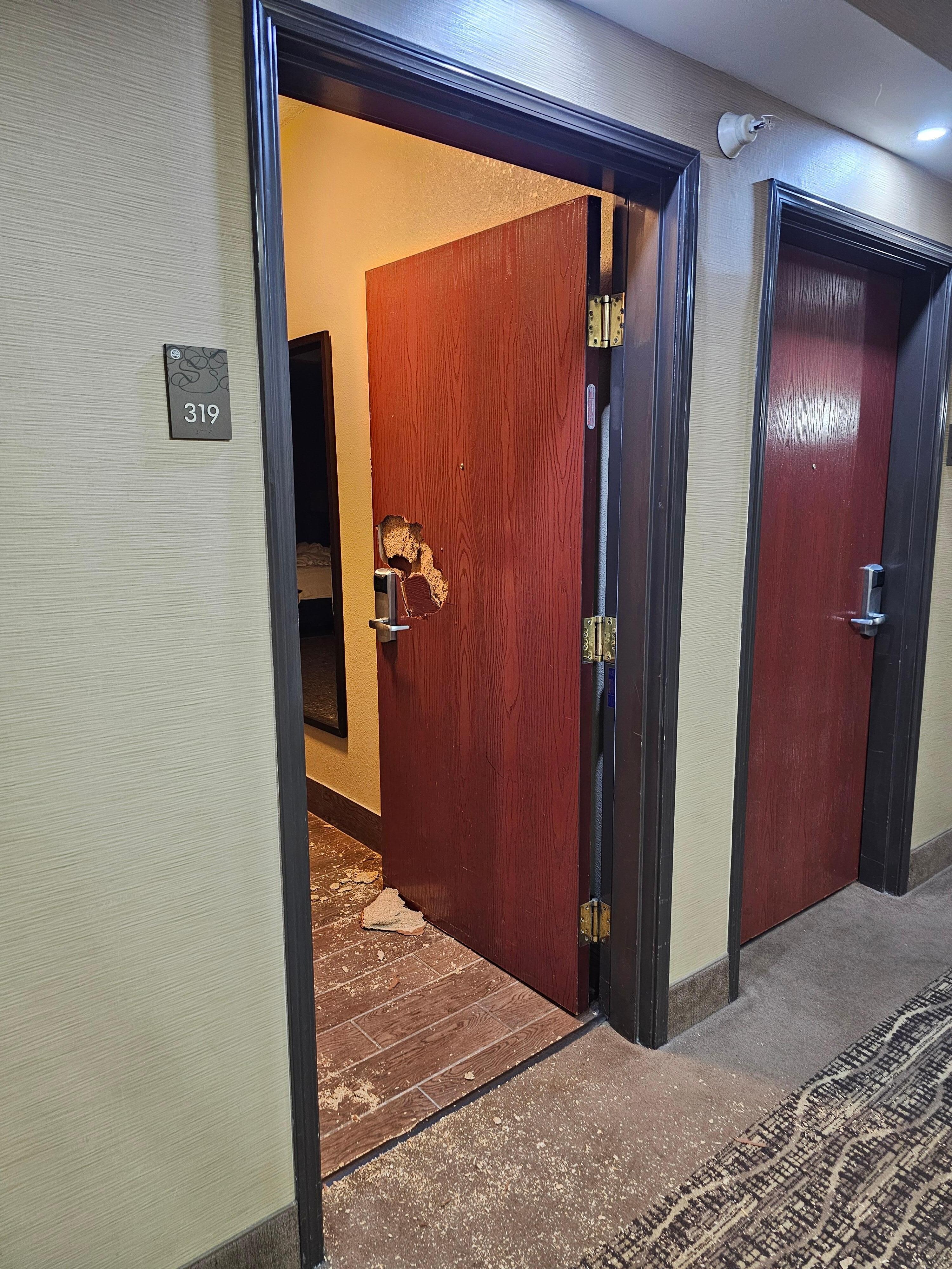 They tried to relocate us into the room right next to this one even though all this crap was still like this