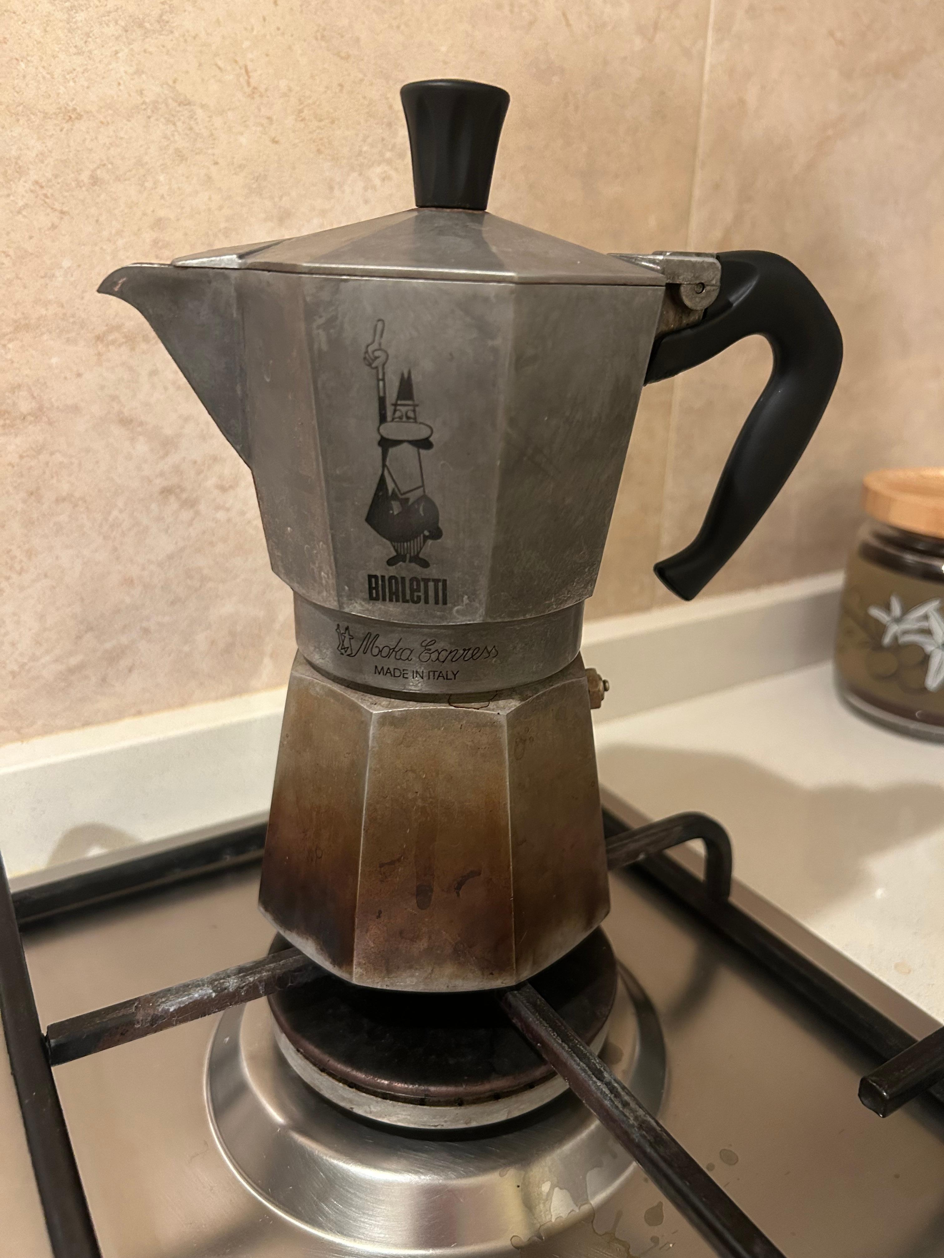 Coffee every morning. So cool, I went out and bought one. Forgery close by.