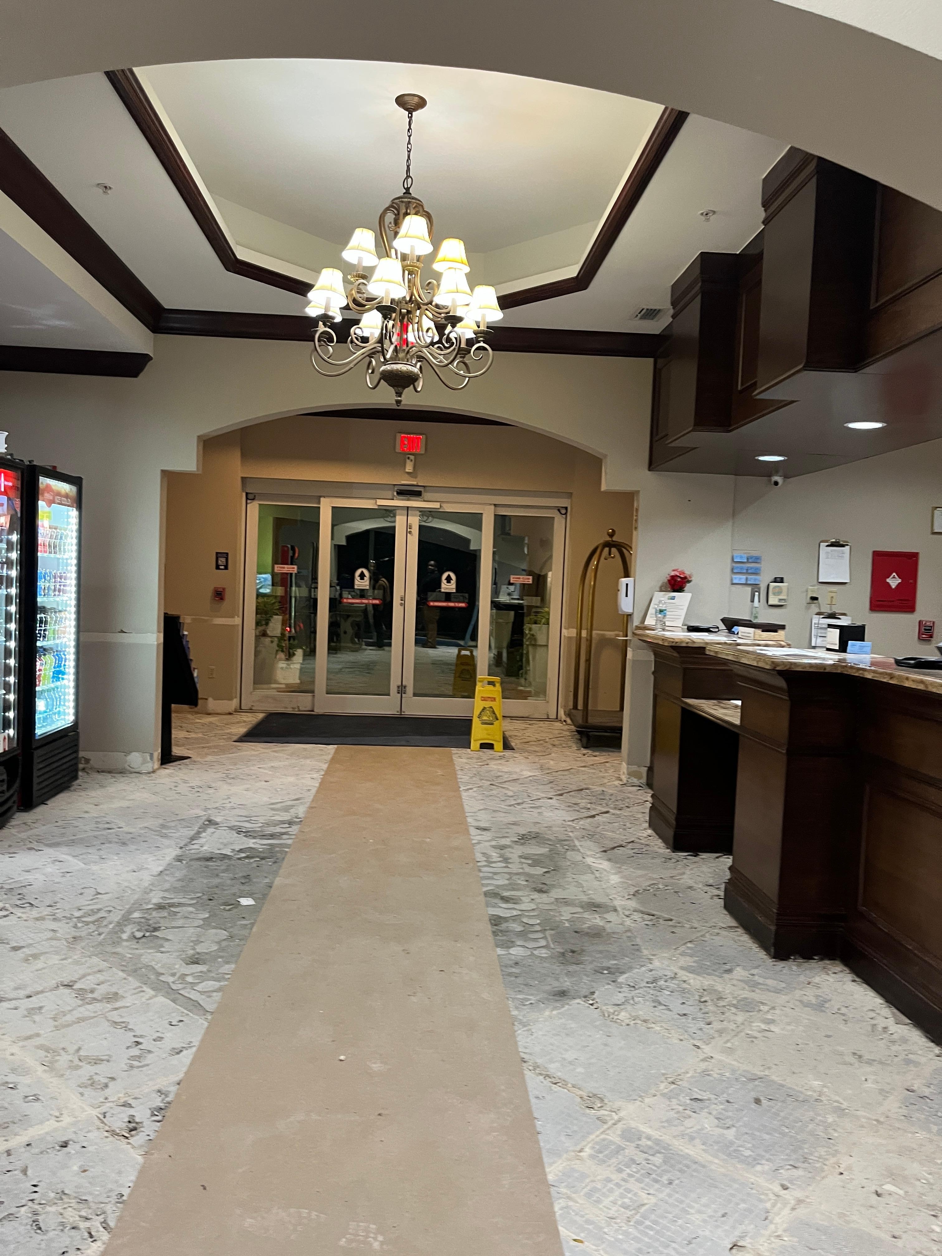 After a long flight, checking into this was shocking.