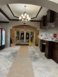 After a long flight, checking into this was shocking.