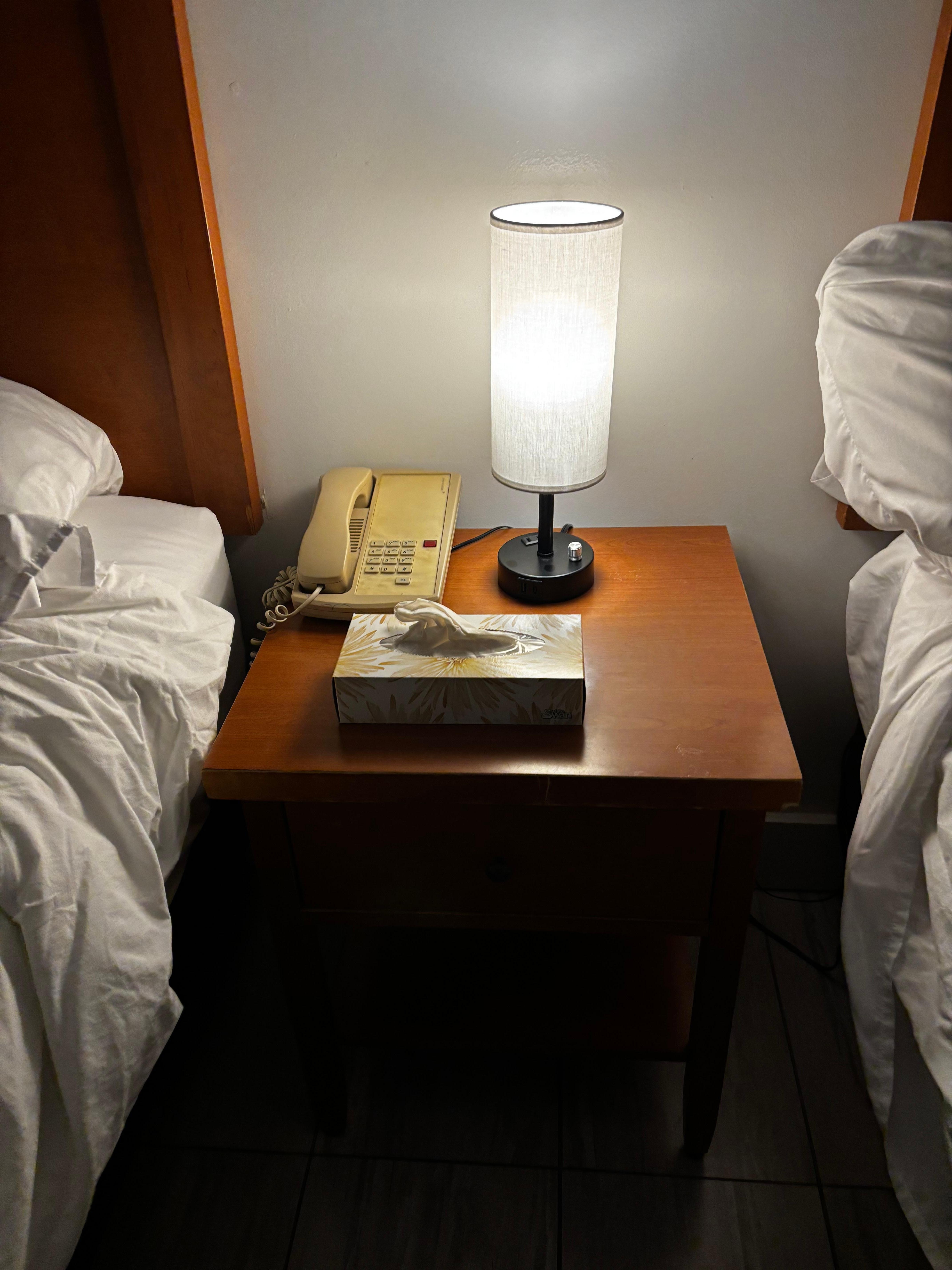 Only light source for the room other than the one in the closet. 