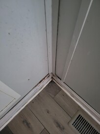 The molding on attached room.