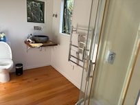 Private bath building 5 steps from yurt