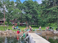 Small sandy area for the littles. Kids enjoyed fishing from the dock and kayaks.