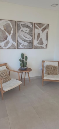 Sitting area inside the door