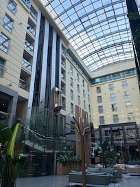 Lobby showing glass lifts