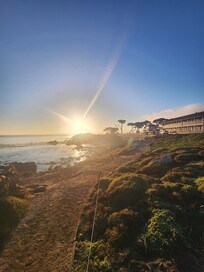 Lover's Point. One home between cottage and beach.
