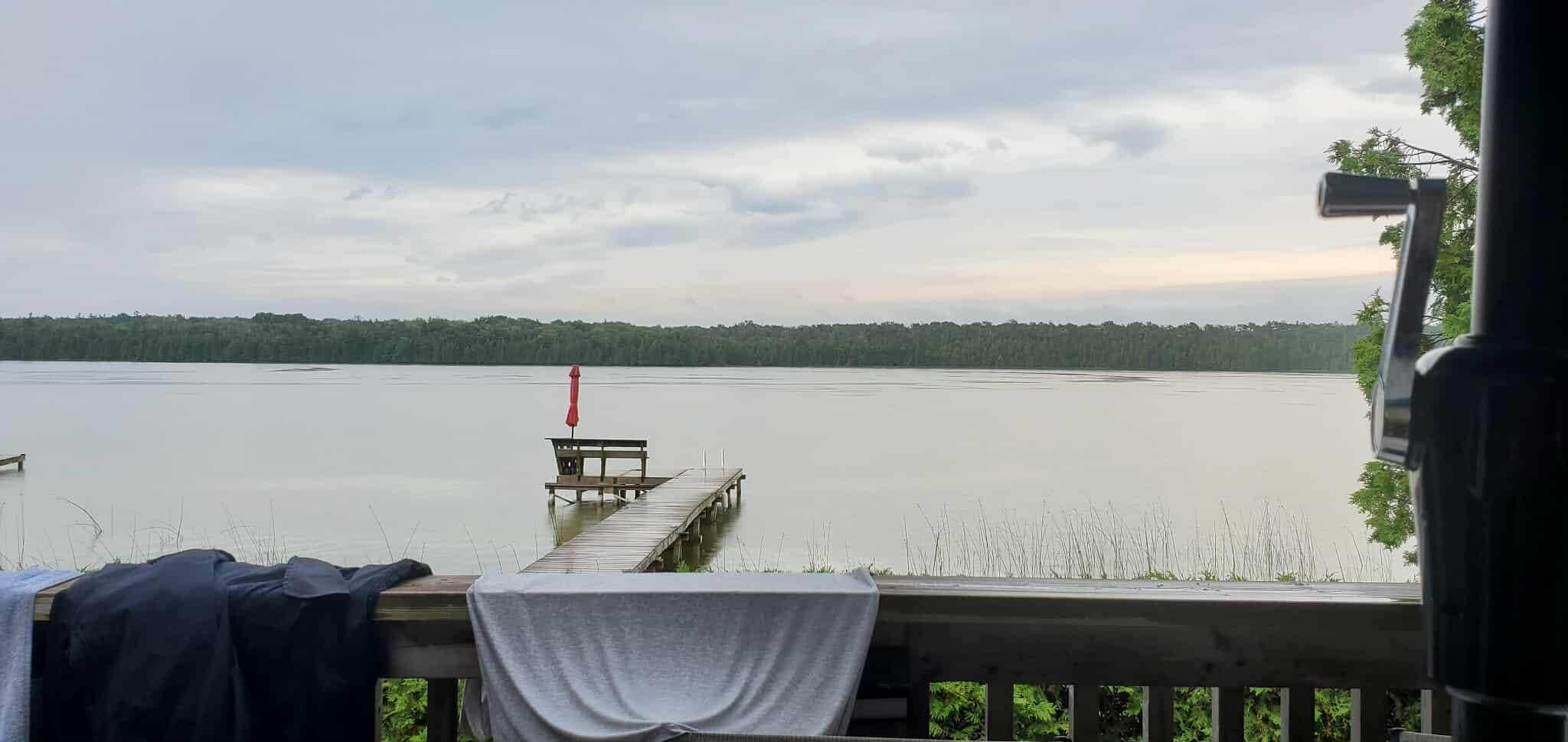 Dock just off the cabin