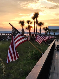 Flags out to celebrate our country's independence