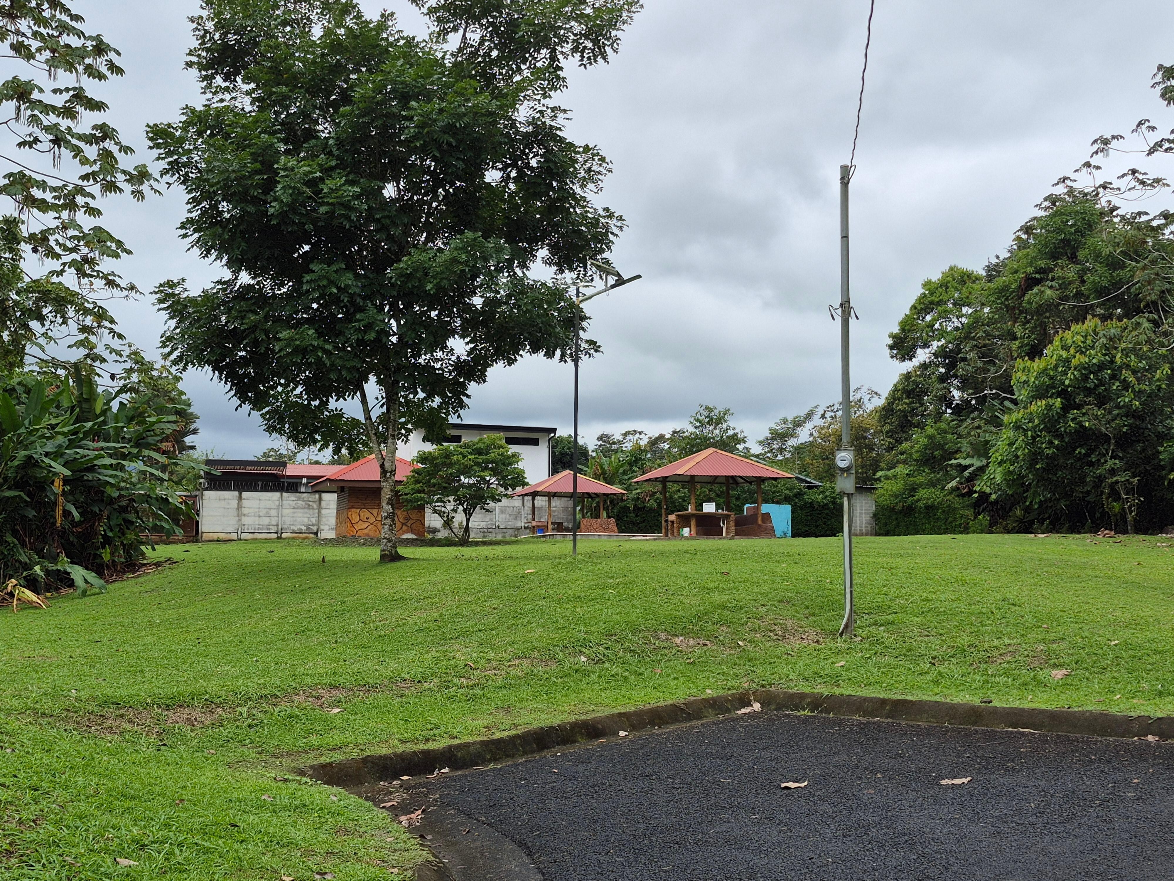 This is where the pool was. Not in the back yard.