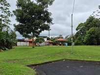 This is where the pool was. Not in the back yard.