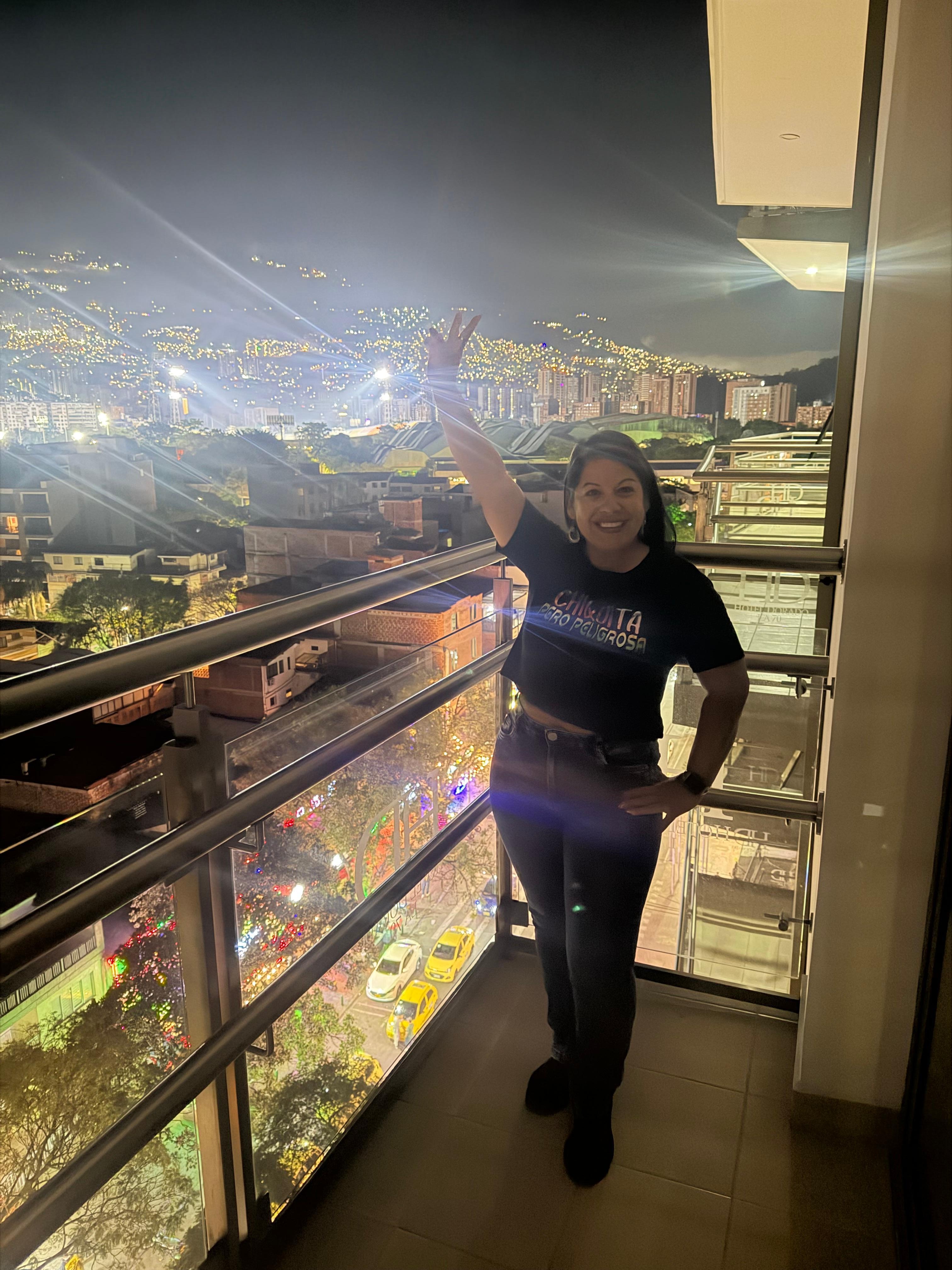 Balcony view was beautiful.  It was pretty loud through the night since it’s facing a very busy night life tourist area with clubs and music.with music