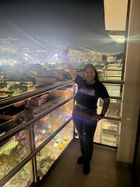 Balcony view was beautiful. It was pretty loud through the night since it’s facing a very busy night life tourist area with clubs and music.with music