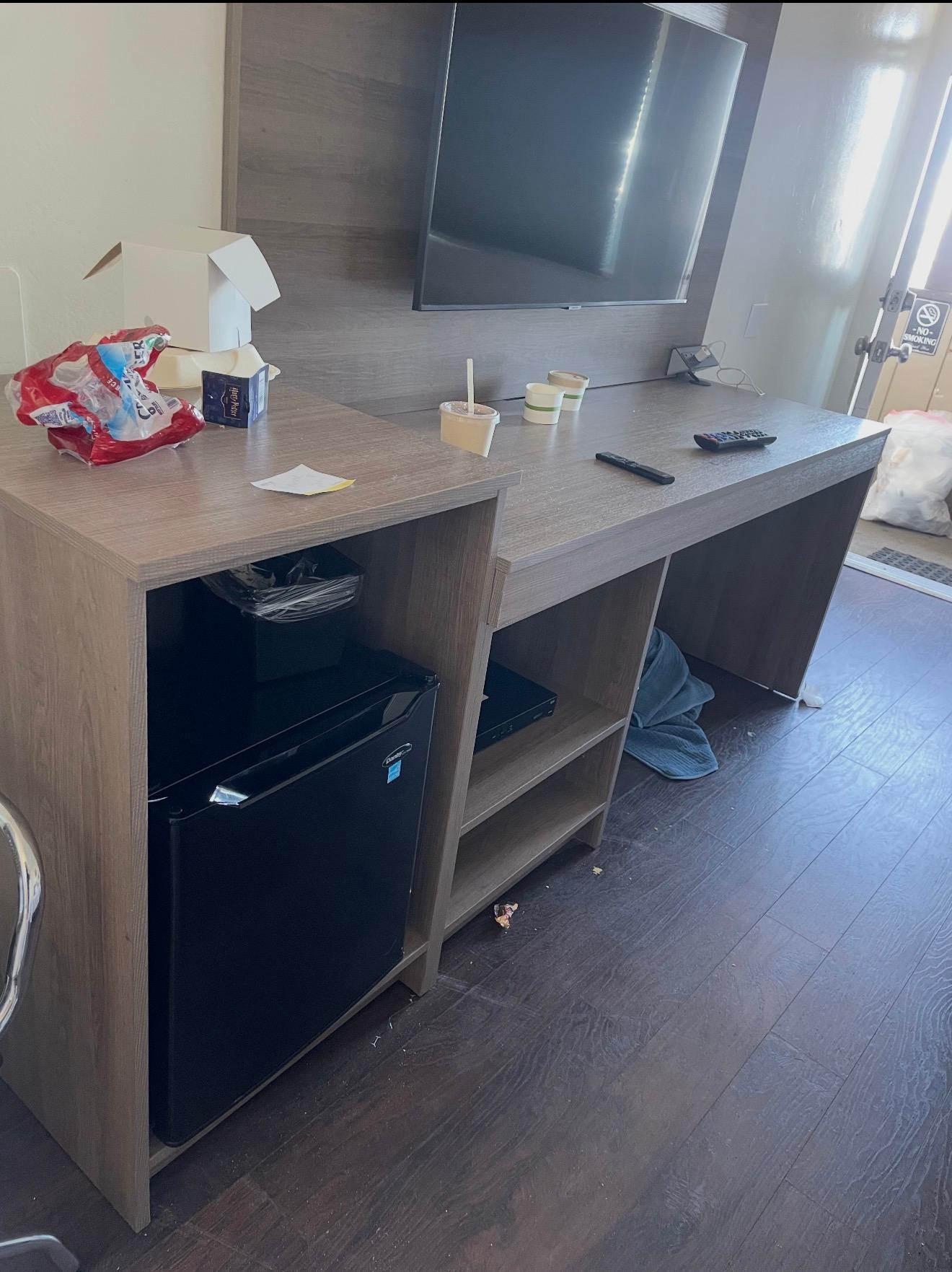 They claimed I trashed the room.