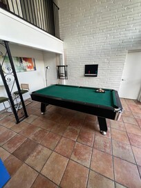 Pool table entry area
