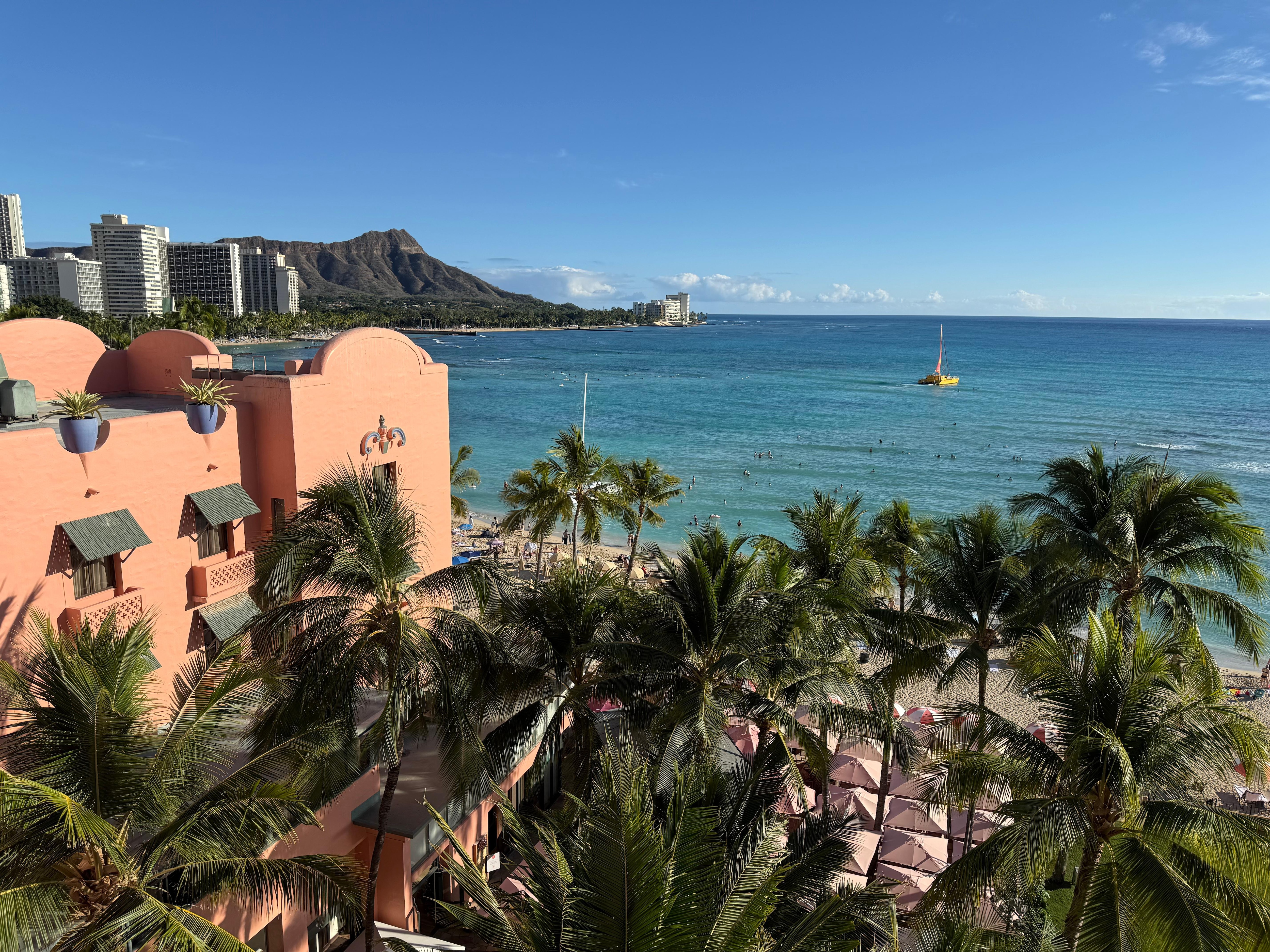 Daytime view of Diamondhead from our room