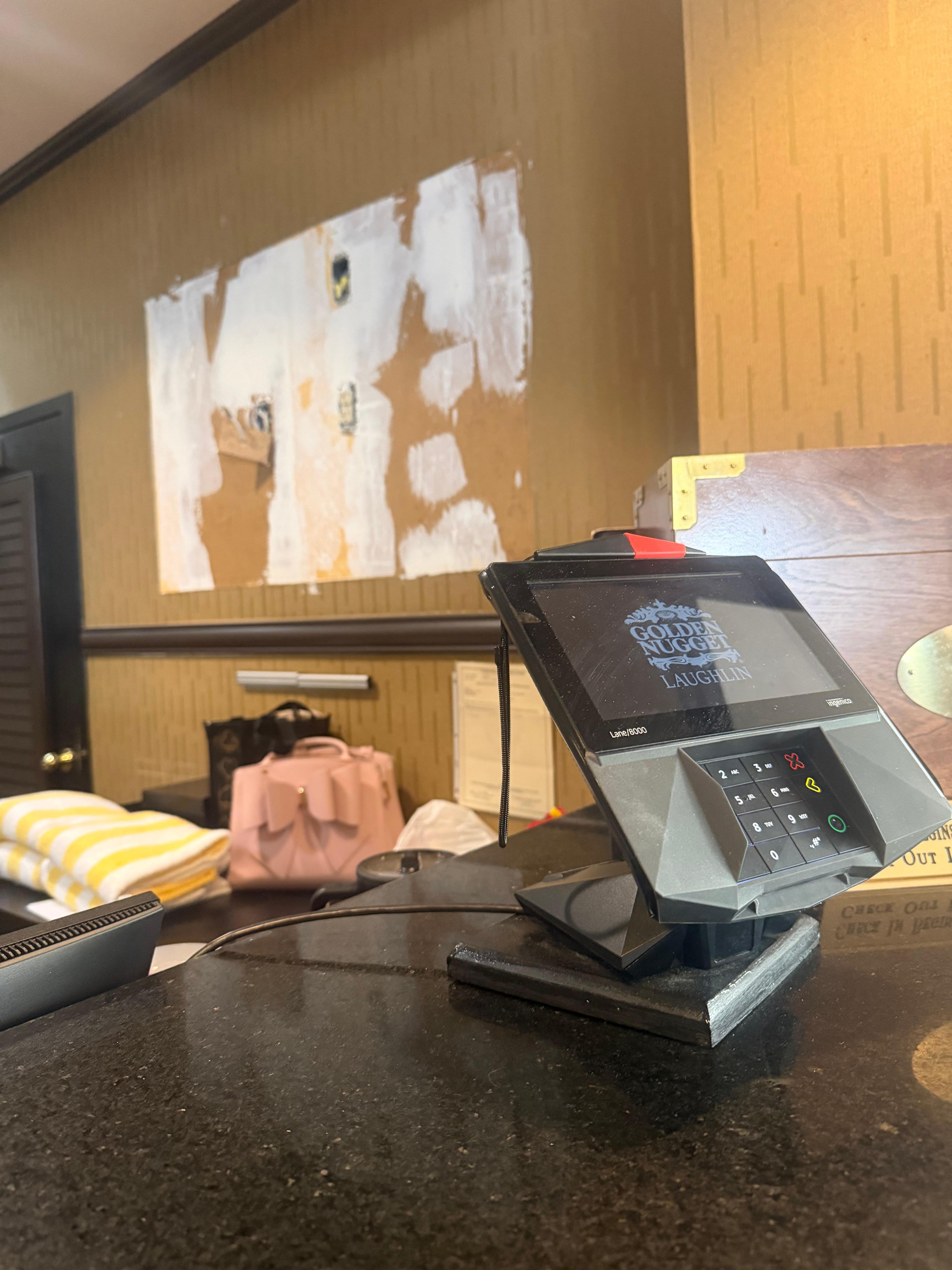 This is the front desk. Lovely isn’t it. 