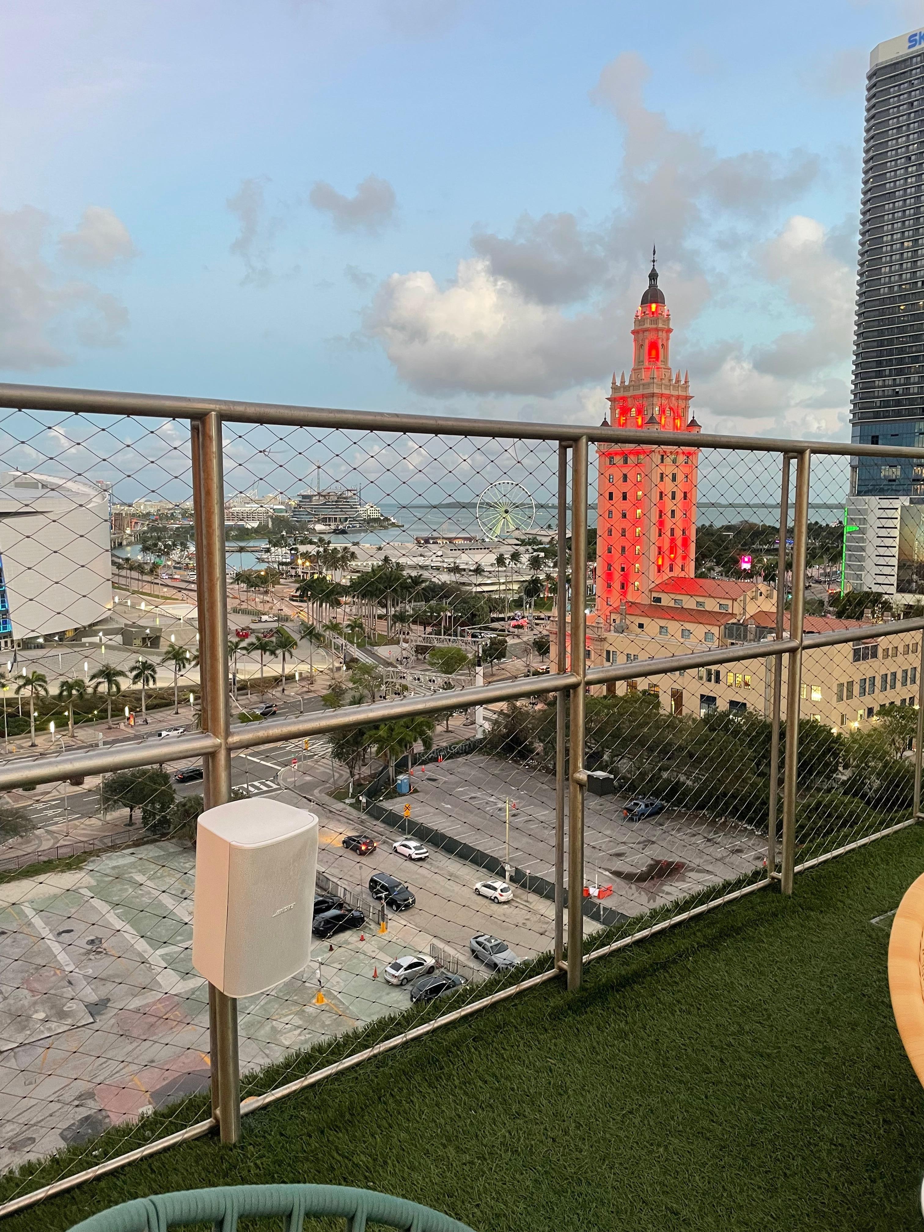 View from rooftop pool
