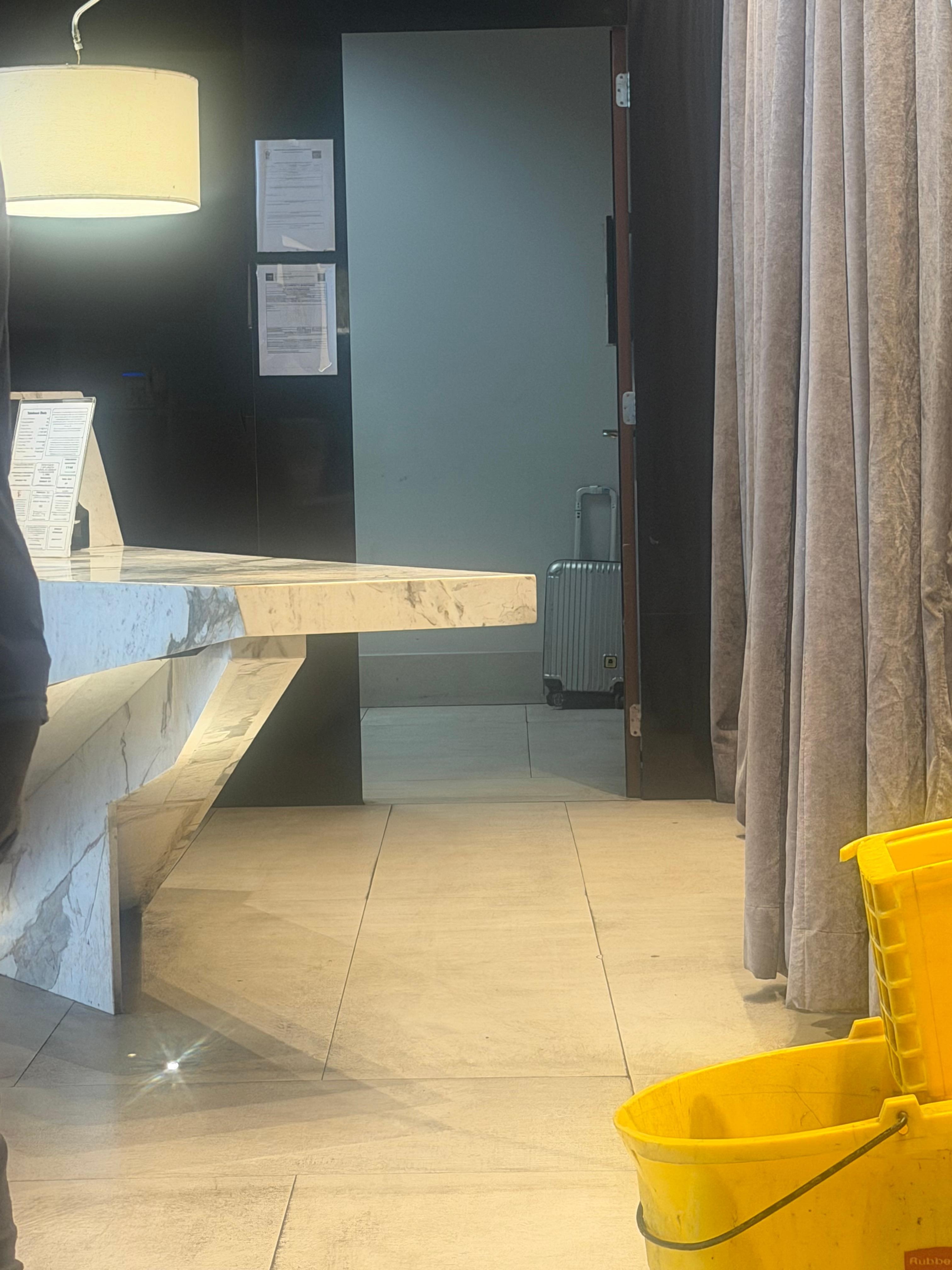 Reception lady mentioned luggage room is completely full.Lol.She then accepted this silver case from another case.