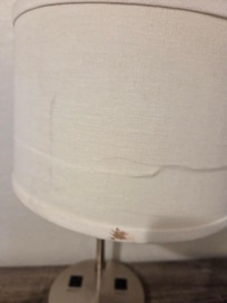 One of the torn lampshades.