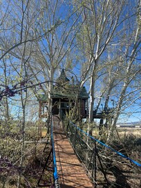 If you look closely, you’ll see our teenager on the very top balcony.