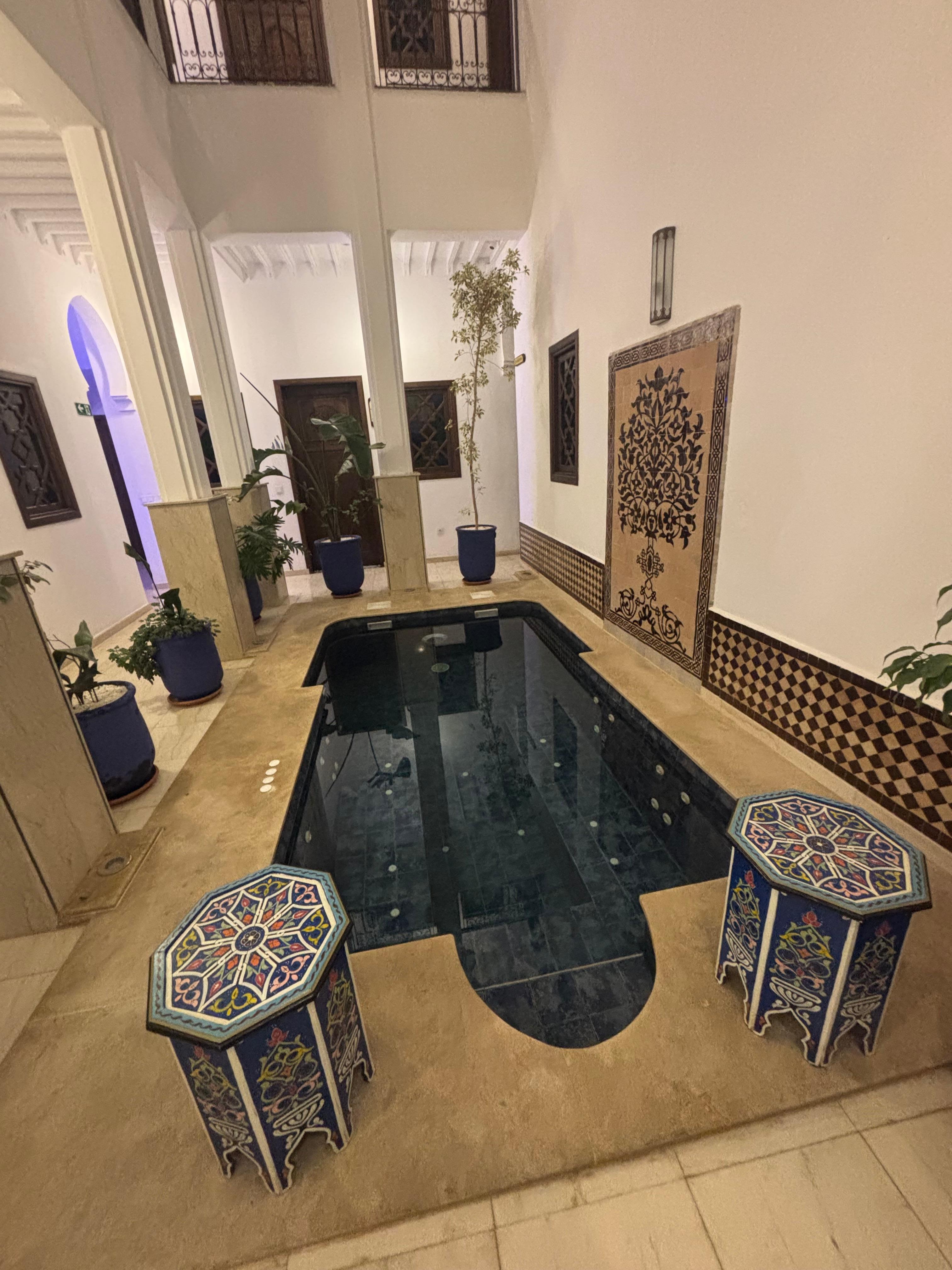 The jacuzzi on the first level of the Riaf