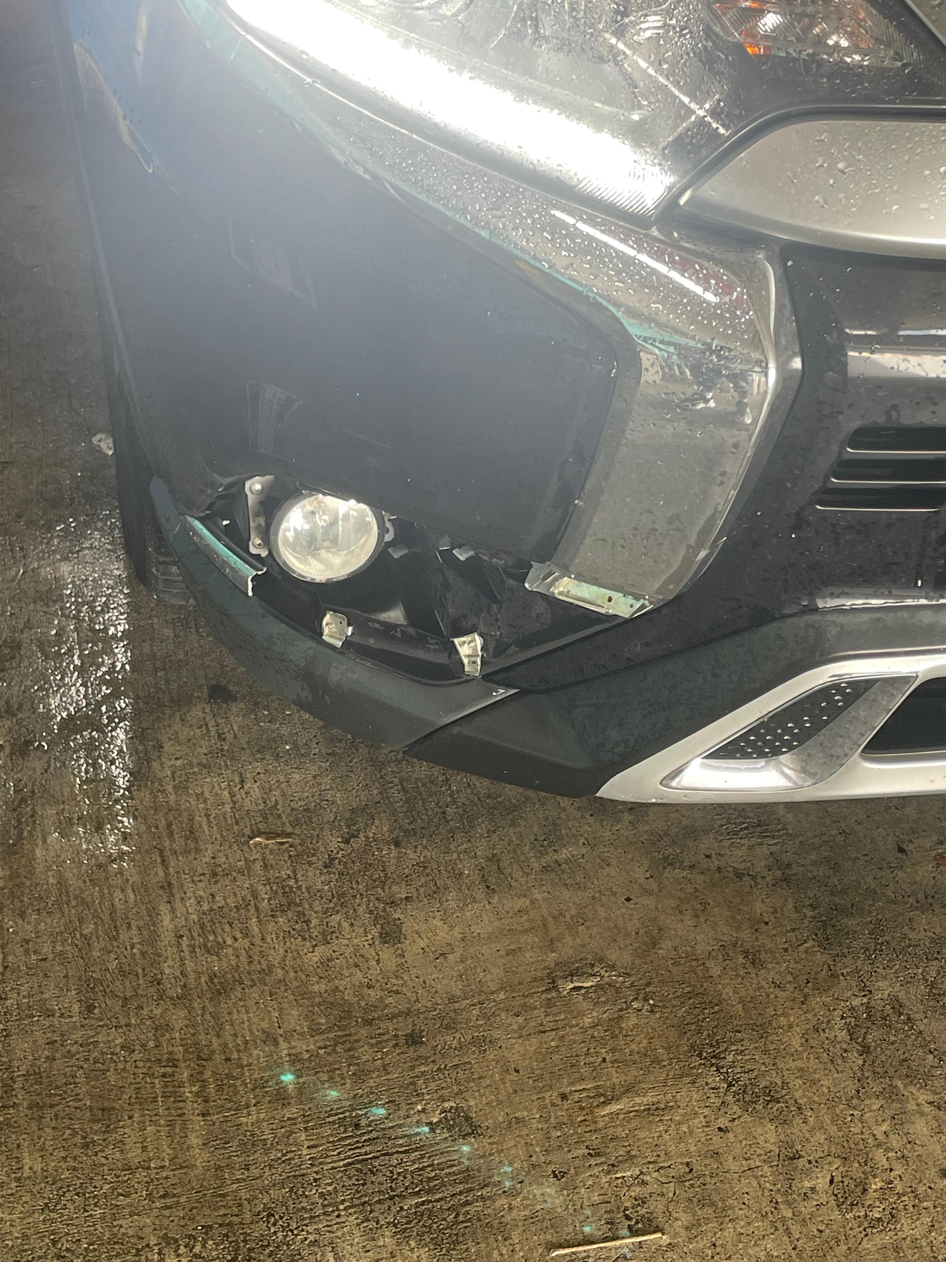 Car Damaged in Parking Lot