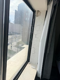 Wall falling in