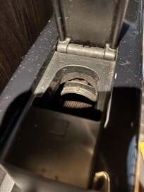 Dirty broken coffee machine