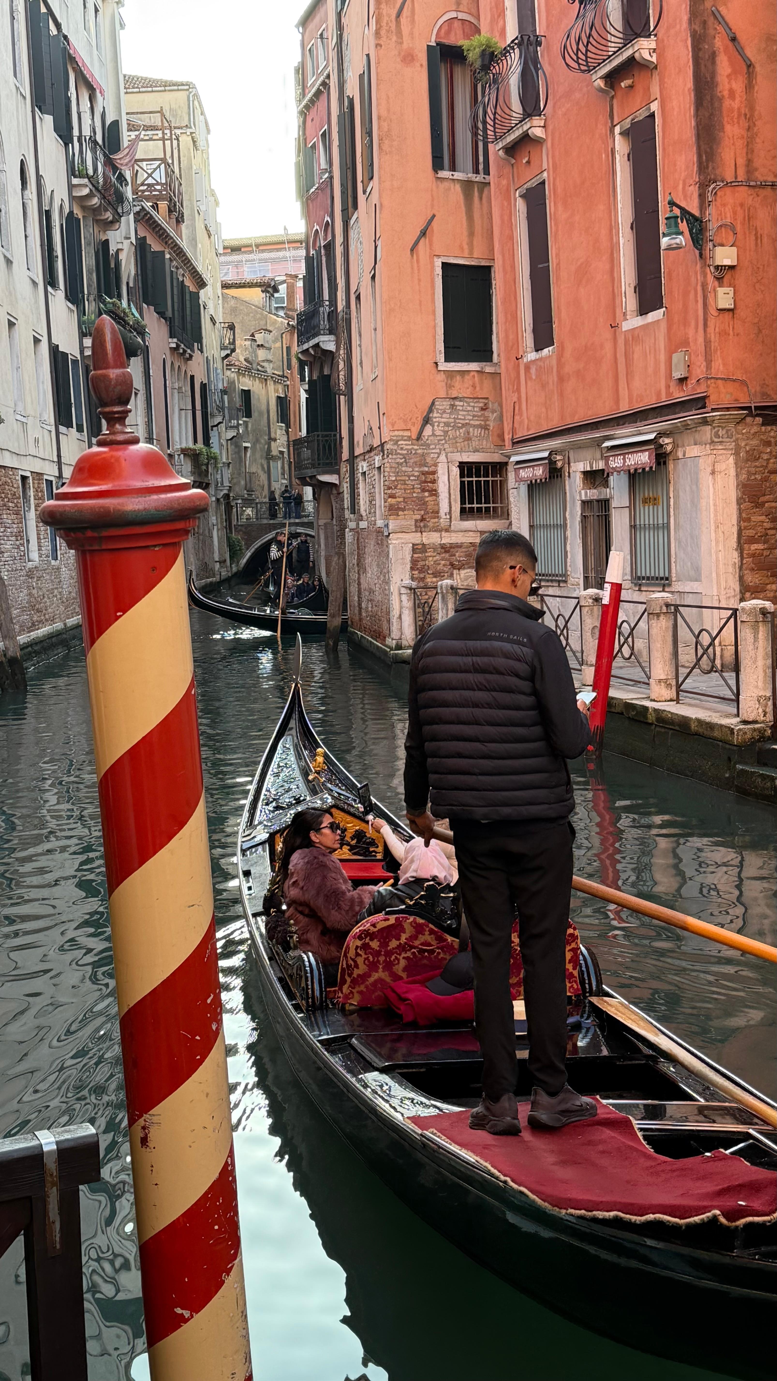 Outside the front door of the hotel