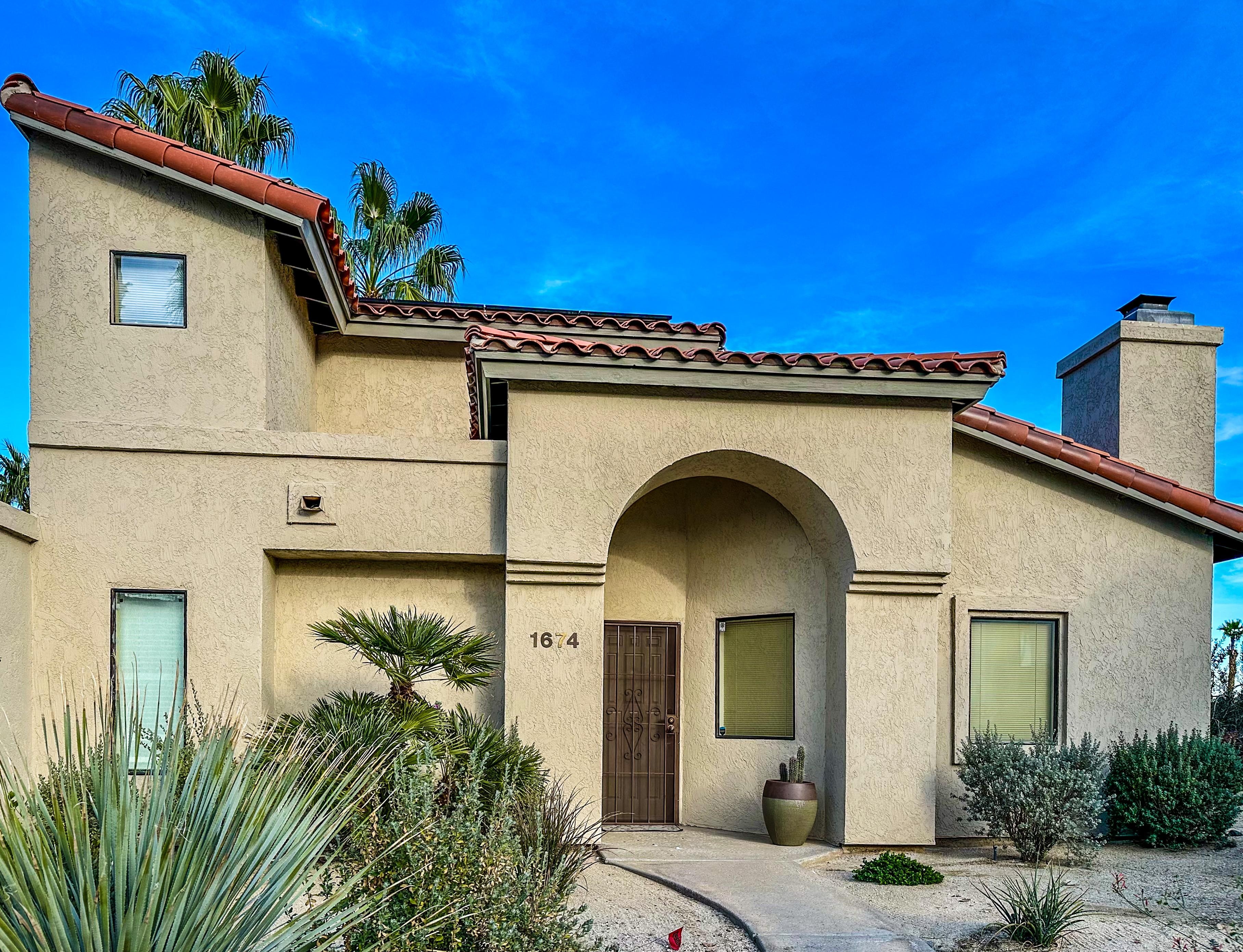 The front of the property.