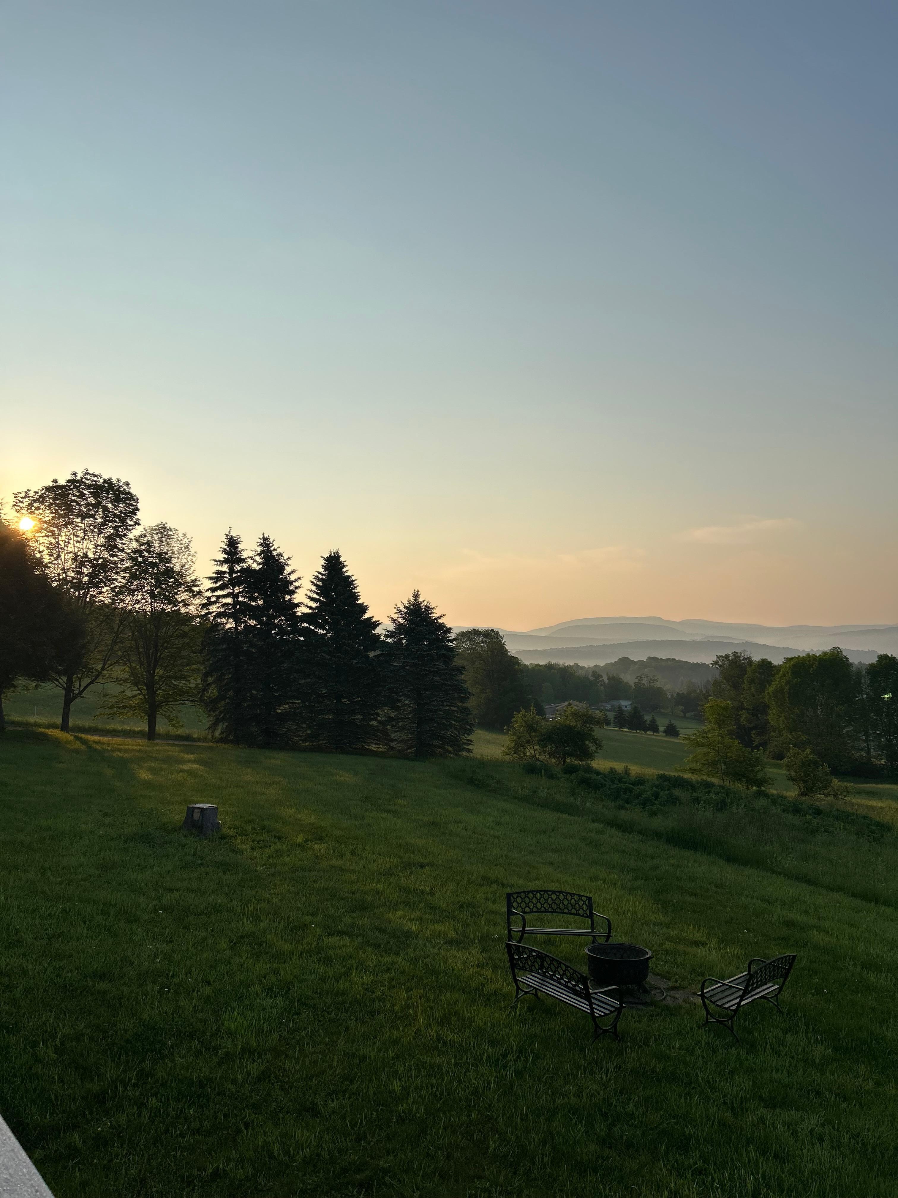 Sunrise at the chalet