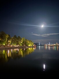 ホテルから車で5分ぐらいの浮見堂の夜景です