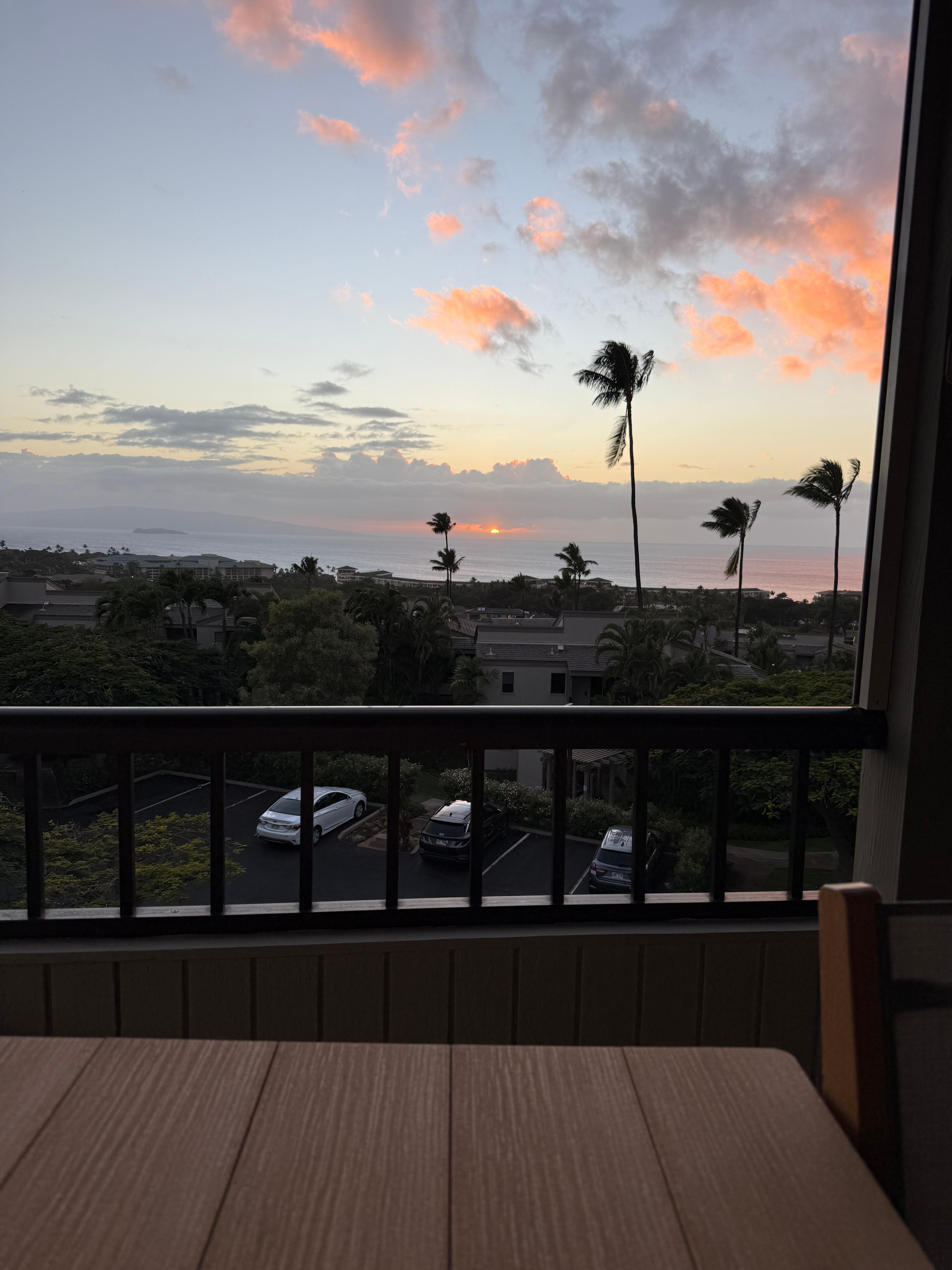 From the lanai