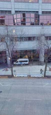 Outside our room walk across to mayo clinic and shuttle's