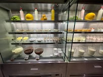 A small part of the breakfast buffet